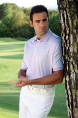 Golf performance and luxury polo shirt